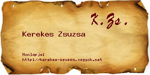 Kerekes Zsuzsa névjegykártya