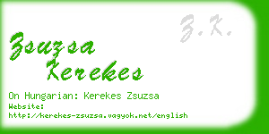 zsuzsa kerekes business card